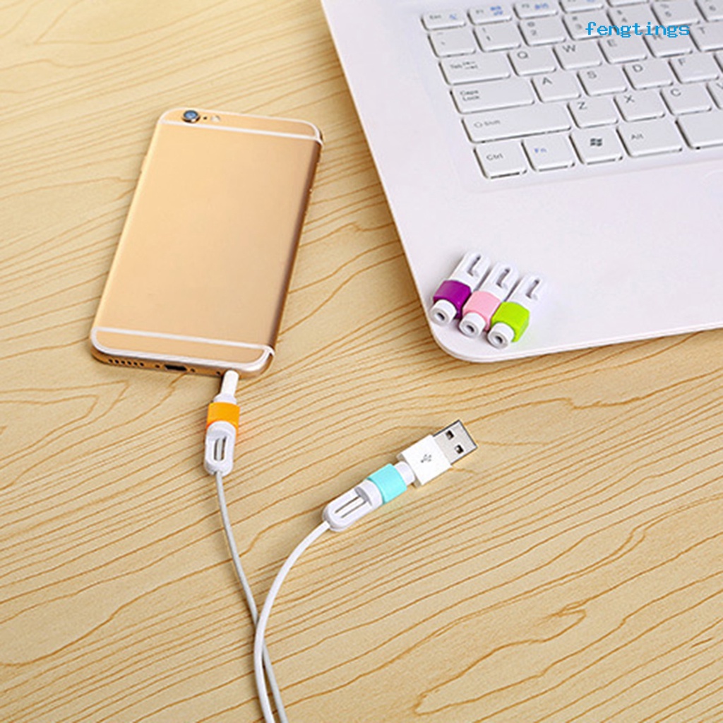 Set 5 Kẹp Giữ Dây Cáp/Tai Nghe/Dây Cáp Bằng Silicone Thông Dụng