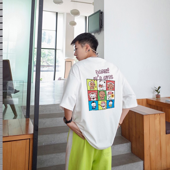 Áo Thun Unisex Tay Lỡ Damn ! So Cute, áo phông basic tee nam nữ chất cotton xịn