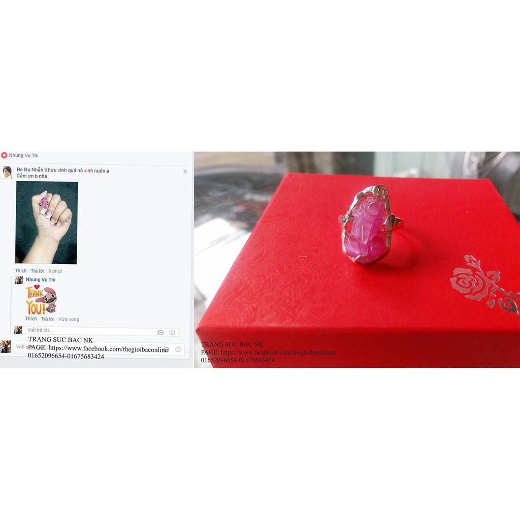 NHẪN TỲ HƯU BẠC TA BỌC ĐÁ PHONG THỦY CHO NGƯỜI MỆNH KIM, MỘC, THỦY, HỎA, THỔ