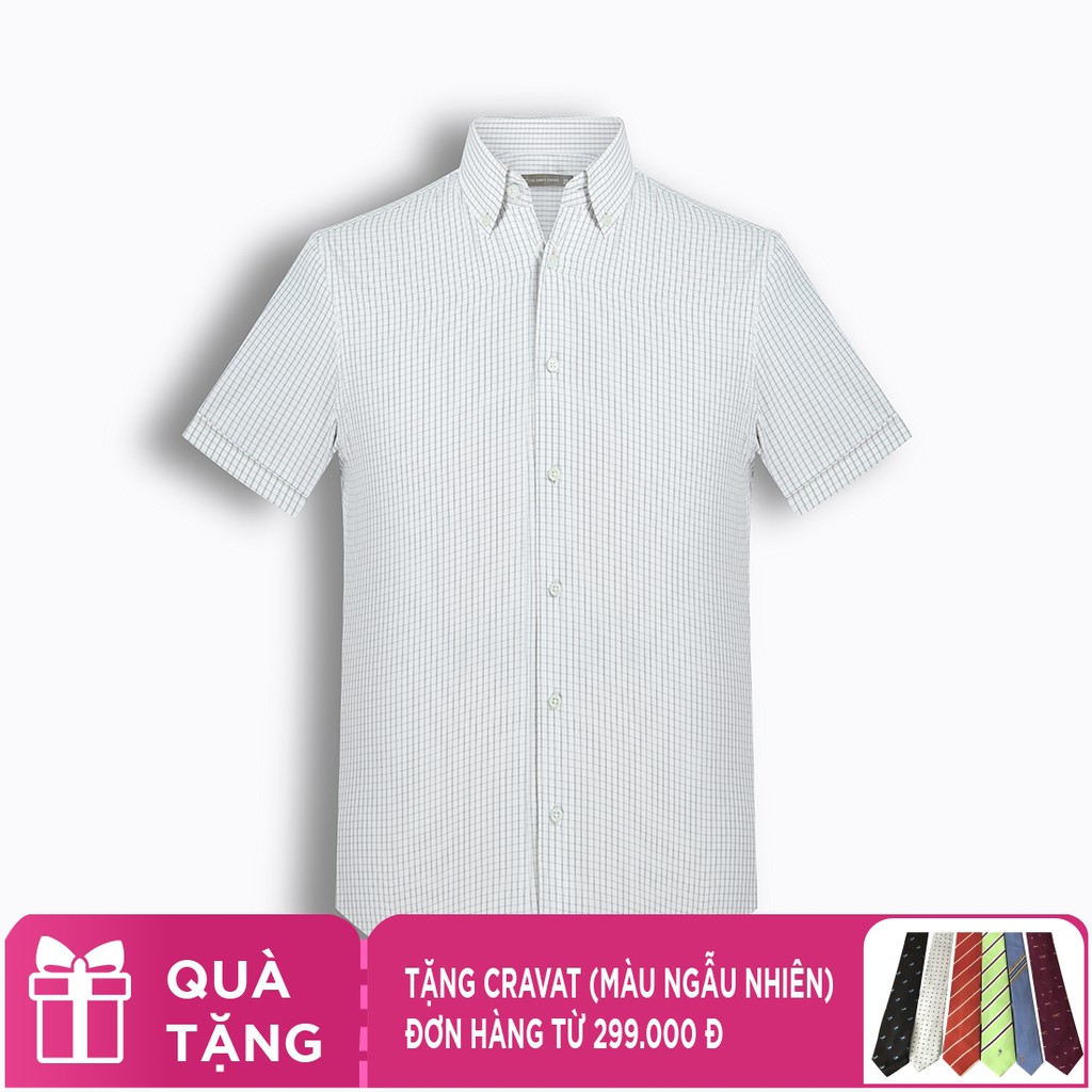 Áo sơ mi nam tay ngắn họa tiết Hàn Quốc The Shirts Studio TD45F6123GY