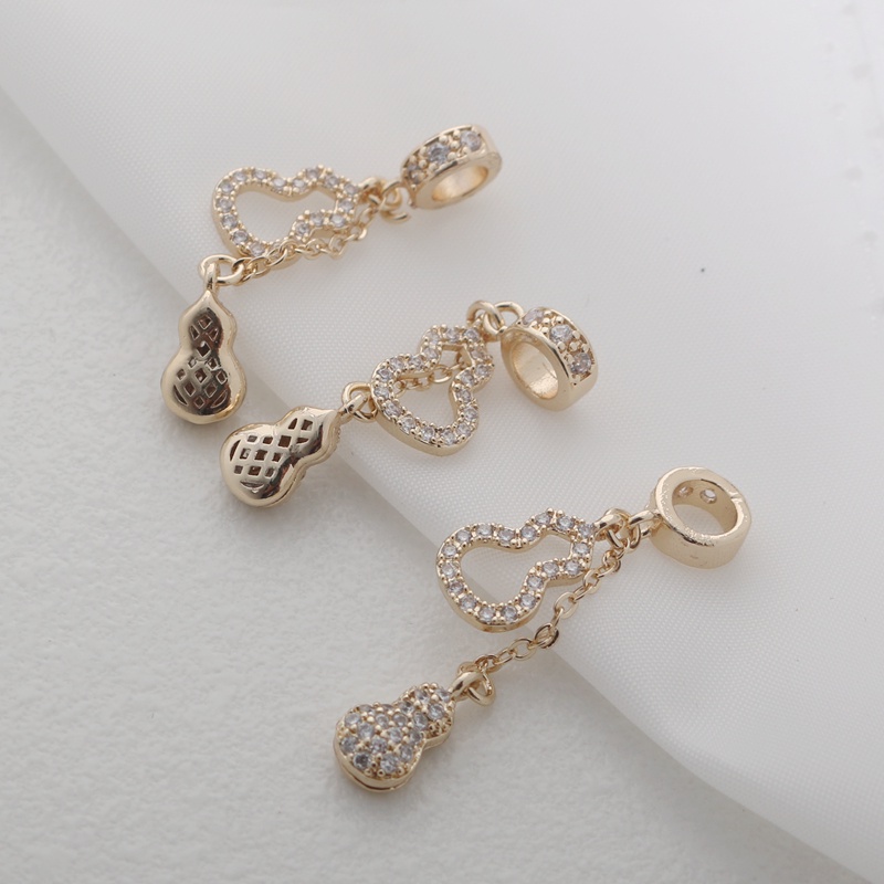 Bộ Hai Dây Thắt Lưng Hai Mặt Đá Zircon Màu Vàng Đồng 14k