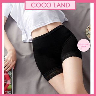 Quần mặc trong váy cotton viền ren sexy -Quần mặc váy mỗi quần 1 túi zip loại 1