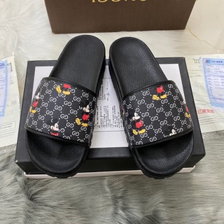 dép lê bảo bình mickey nâu mickey đen