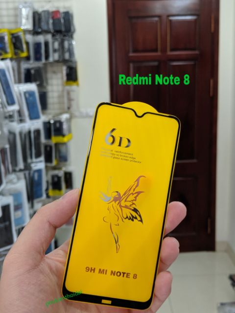 Cường lực Redmi Note 8 / Oppo Realme 5 Pro / Realme 3 Pro / Oppo F9 dùng chung hiệu 6D thiên thần Full màn viền mỏng