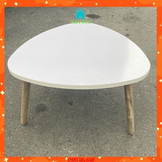 Bàn trà sofa chân gỗ sồi mặt oval BO50M