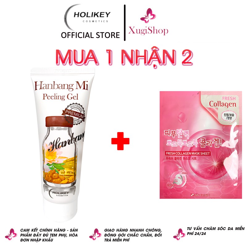 Tẩy tế bào chết vị thuốc bắc làm trắng da - phục hồi giảm nám Holikey Hanbang Mi Peeling Gel 100ml