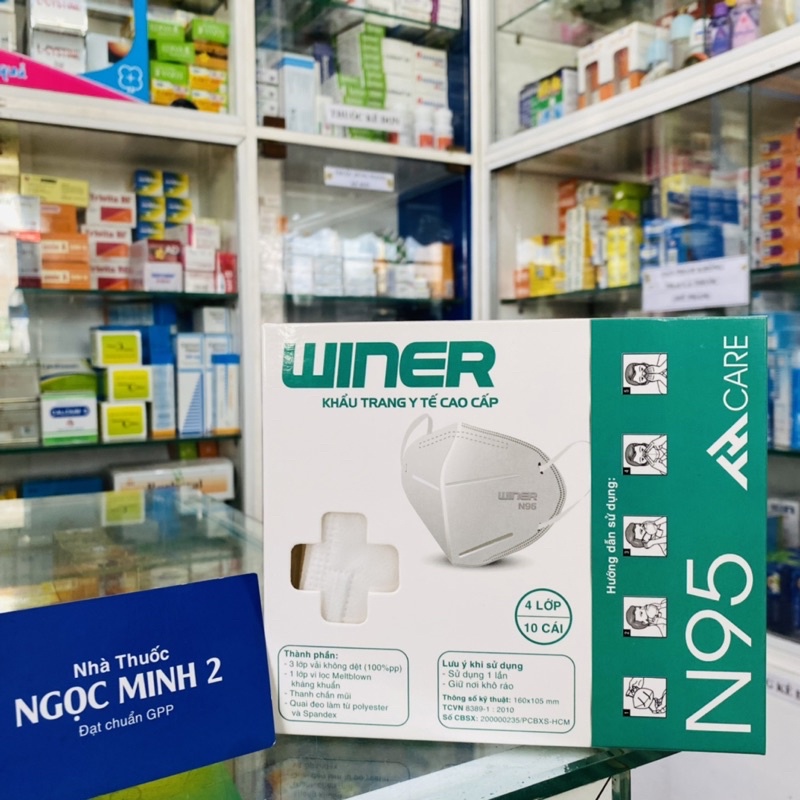 ✅ [Chính Hãng] N95 Winer Khẩu trang y tế cao cấp N95 (1 hộp 10 cái)