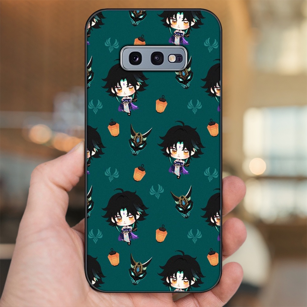 Ốp lưng Samsung S10e viền đen in hình Xiao Genshin Impact
