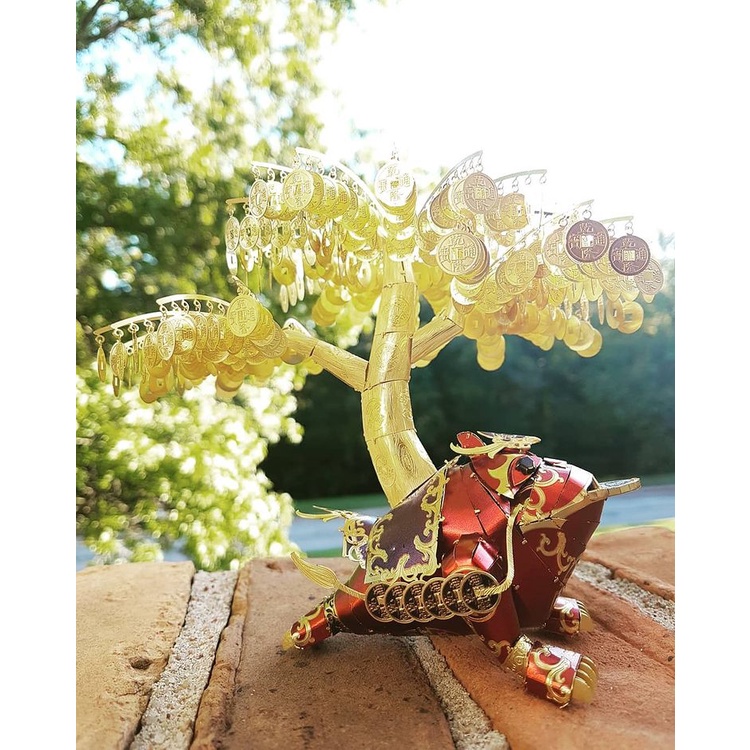 Mô Hình Kim Loại Lắp Ráp 3D Piececool Cóc Thiềm Thừ Golden Toad