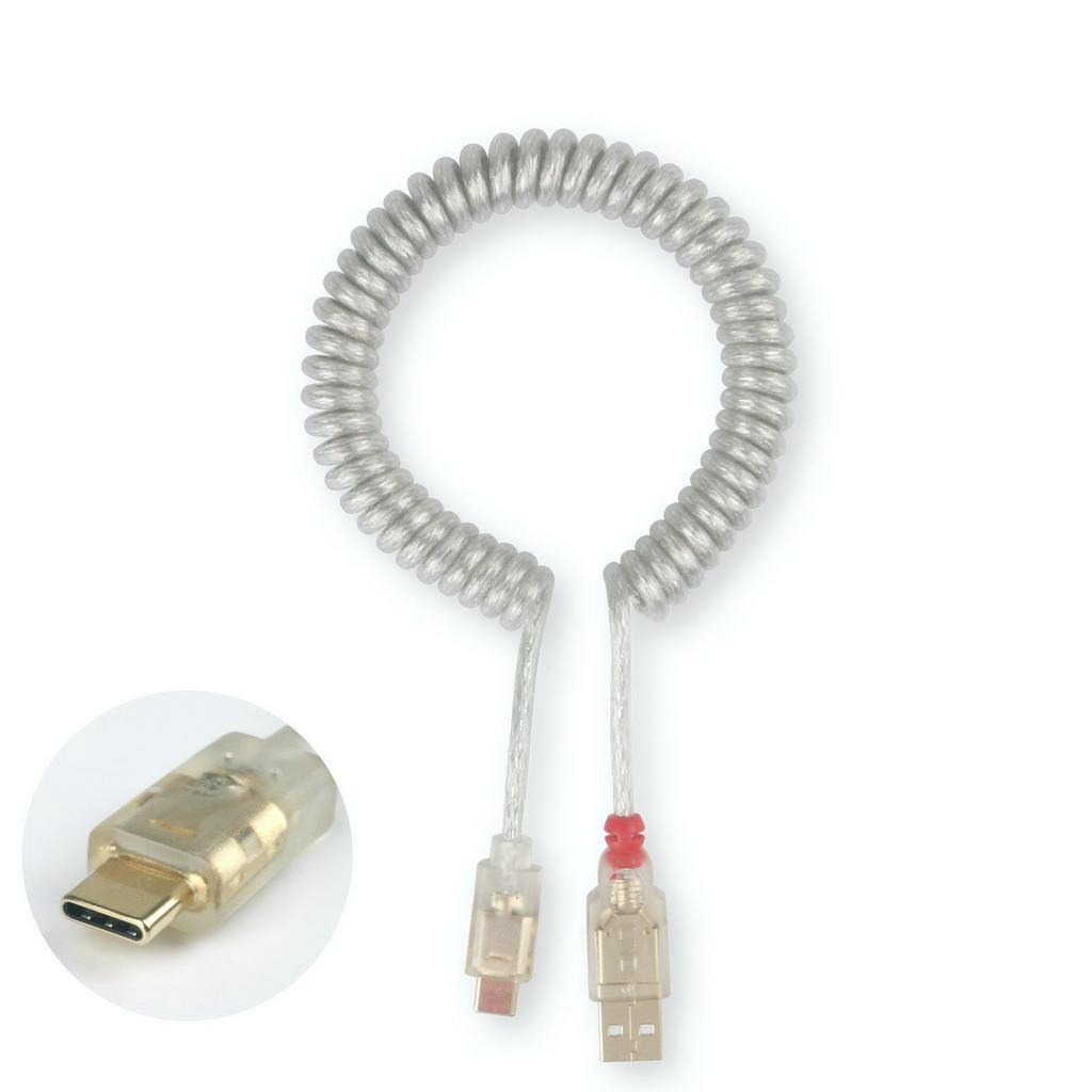 Dây cáp bàn phím xoắn USB Type-C Lindy Coiled Cable