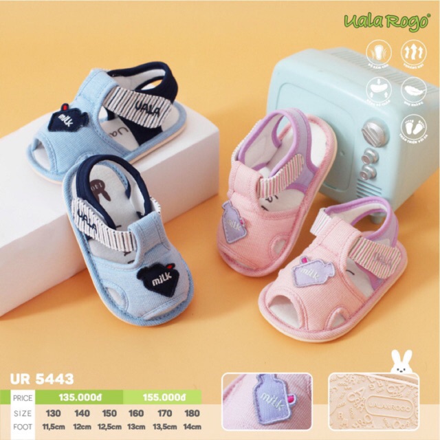 Giày tập đi Ualarogo bình sữa ( size 13-18