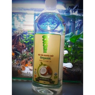 DẦU DỪA 1 LÍT HỮU CƠ NGUYÊN CHẤT ORGANIC ÉP LẠNH VIETCOCO