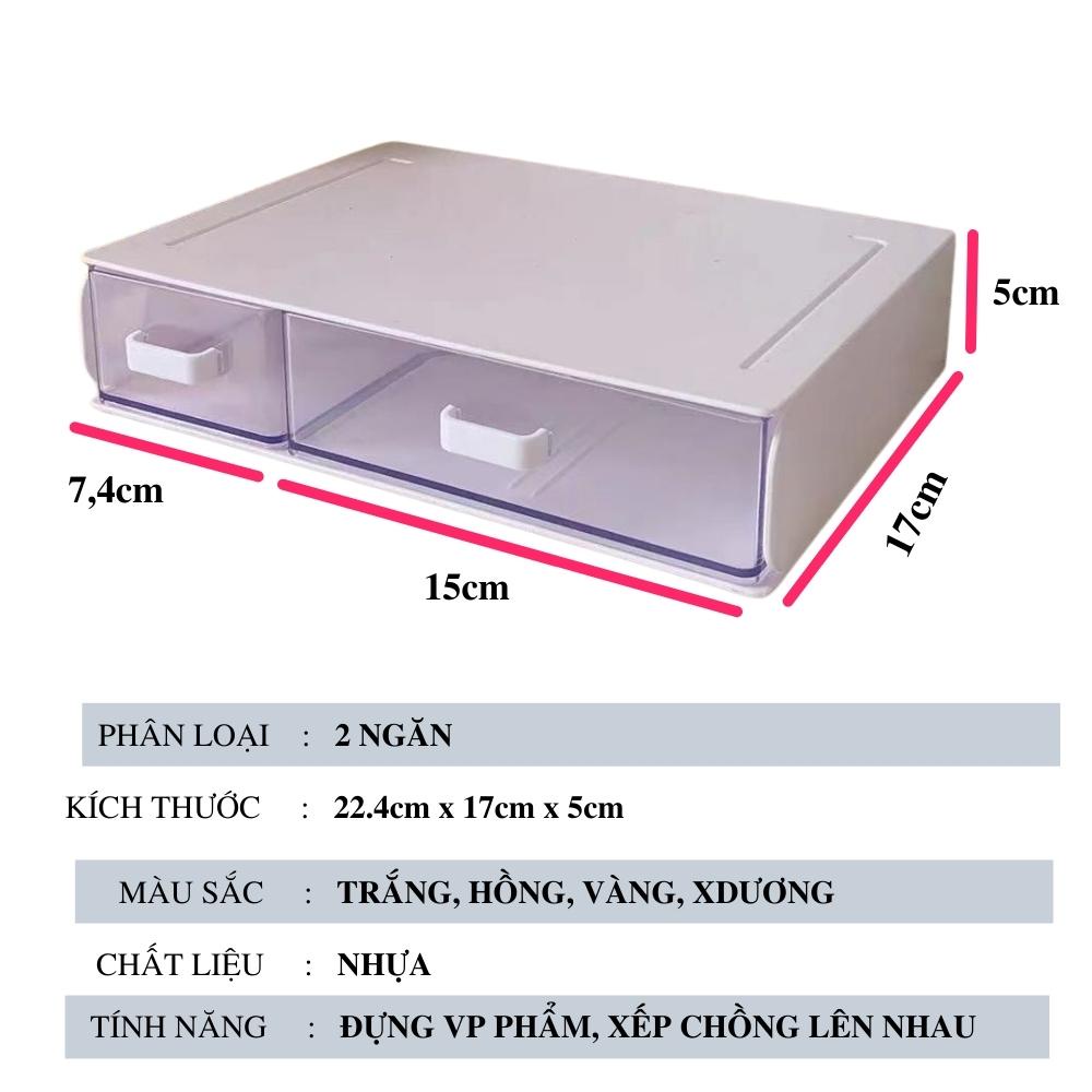 Kệ tủ để bàn trong suốt đa năng có thể xếp chồng lên nhau thành tủ mini, kệ tủ đựng bút có ngăn kéo BG56