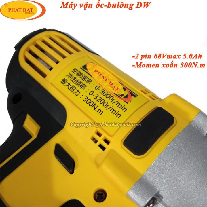 Máy Vặn Mở Ốc Dùng Pin Dewatl 68V 5A.h-2 Pin Li-ion-Bảo Hành 6 Tháng