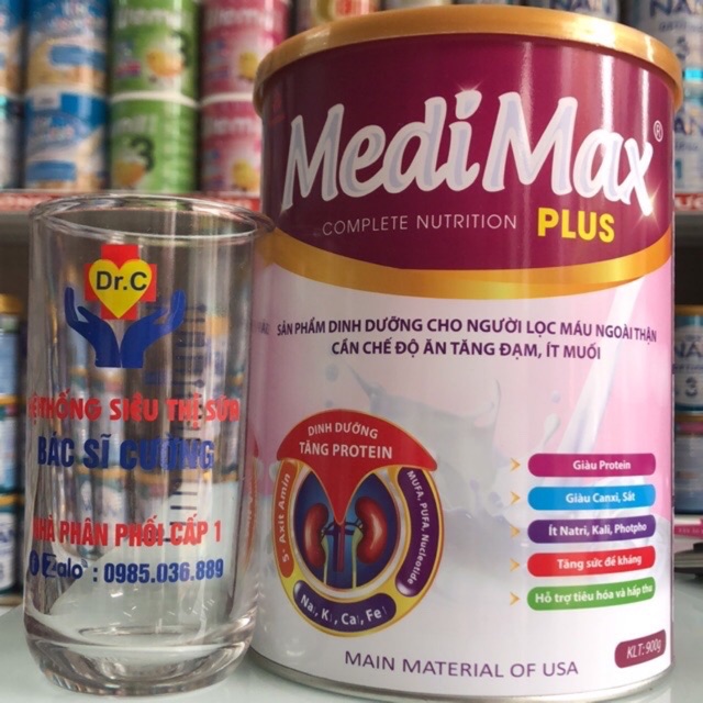 Combo 2 lon MediMax plus 900g dành cho ngườ bị Thận