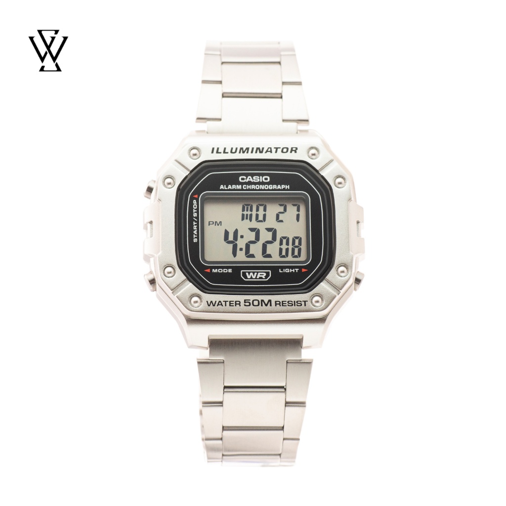Đồng Hồ Điện Tử/Quartz Nam Casio WATCHSTORE W-218HD-1AVDF Thiết Kế Kính Nhựa 43mm, Độ Chịu Nước 5ATM, Vỏ Nhựa Cao Cấp