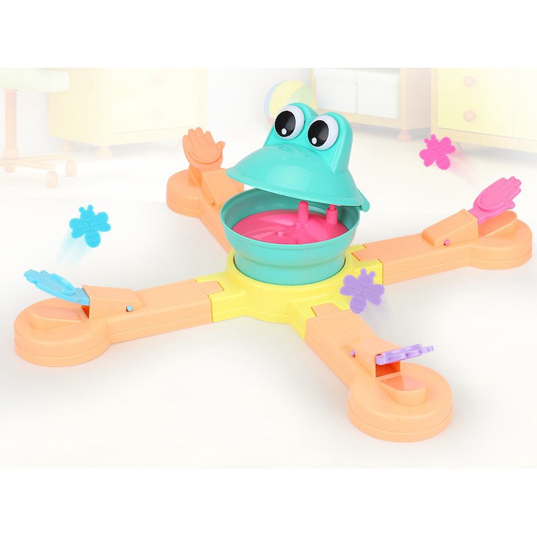 Đồ chơi ếch ham ăn Frog game xoay 360 độ vui nhộn cho bé -L2024