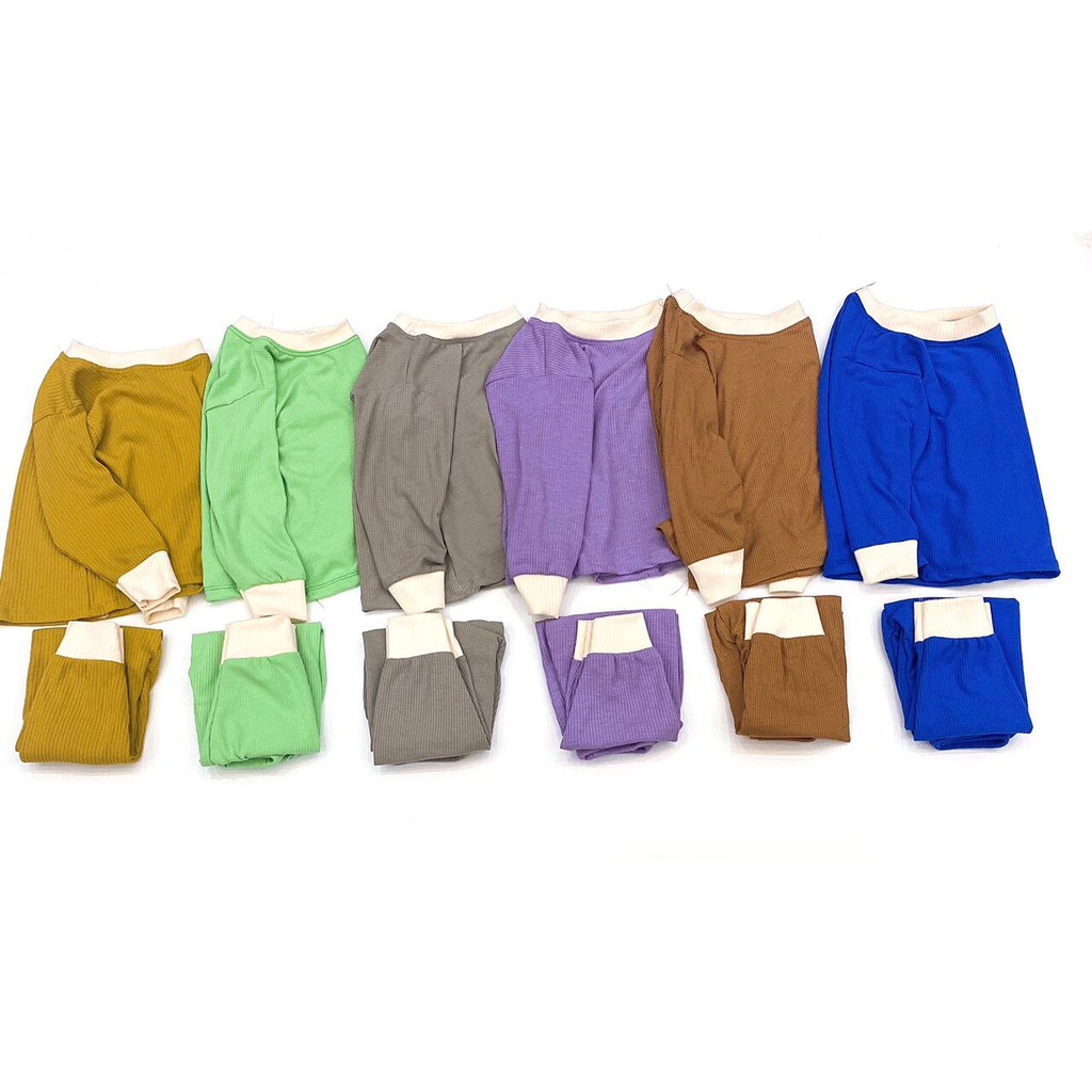 Bộ len tăm phối viền cho bé  AM625