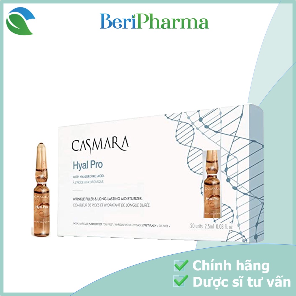 Casmara Huyết Thanh Dưỡng Ẩm Cấp Tốc Hyal Pro Ampoule Flash 1 Hộp x 20 Ống