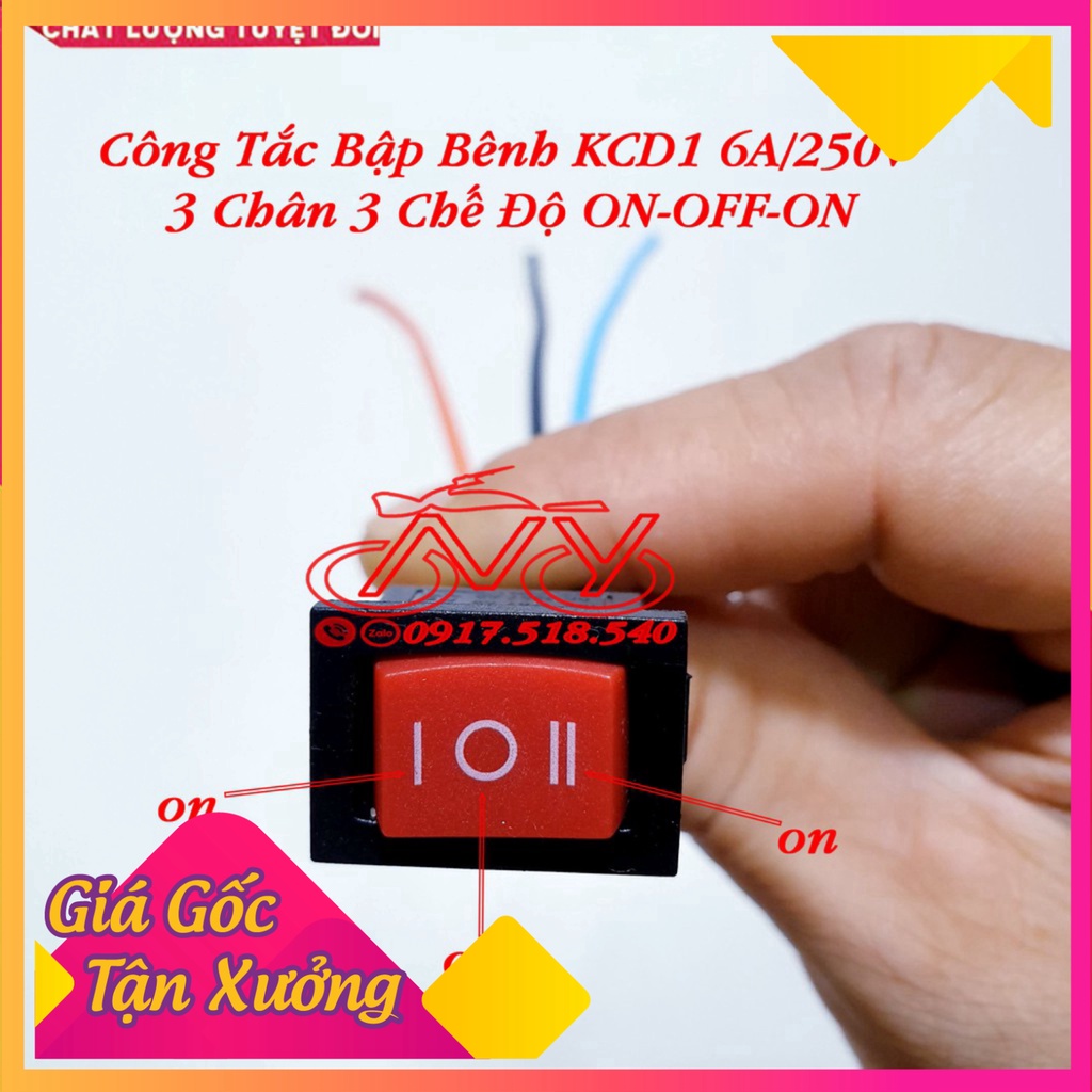 Công Tắc Bập Bênh 3 Chân 3 chế độ (Ảnh Sp thật)