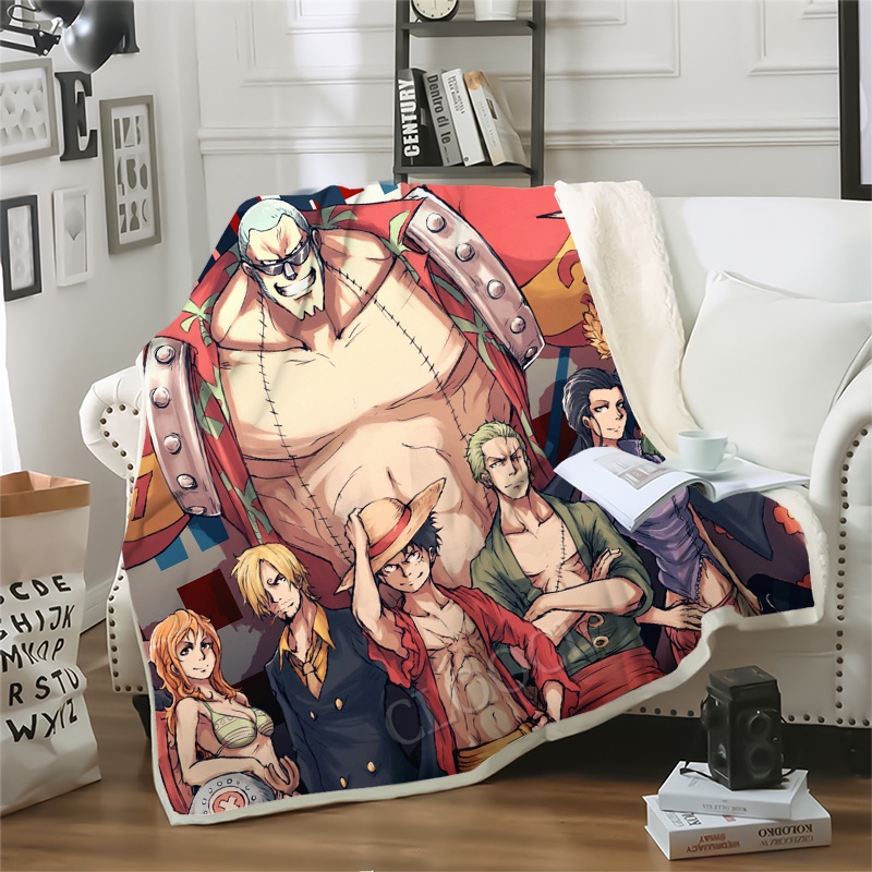 Chăn Bông In Hình Nhân Vật Luffy Trong Phim One Piece 3D Dành Cho Bé