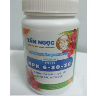 Phân bón lá NPK 6-30-30 giúp cánh hoa dài, màu sắc sặc sỡ- chai 100 gram SP của thầy tám Ngọc