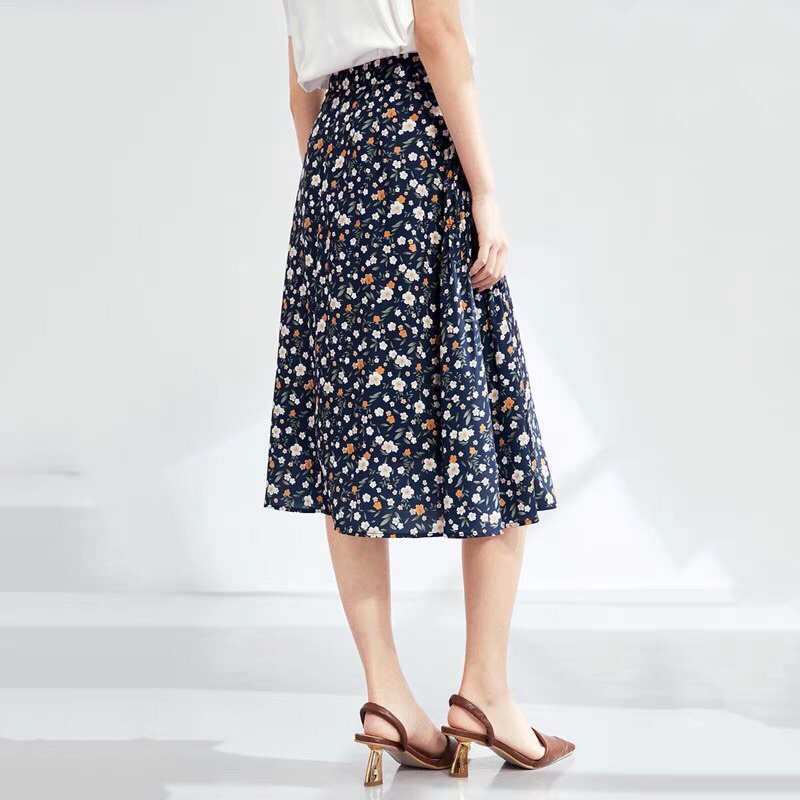 Chân váy hoa xanh Eifini