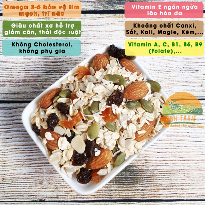 Ngũ cốc ăn sáng – Ngũ cốc ăn kiêng Granola không đường 500g | BigBuy360 - bigbuy360.vn