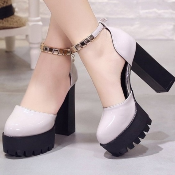 Giày Cao Gót 12cm Bằng Da Đế Dày Chống Thấm Nước Thời Trang Mùa Xuân 2022