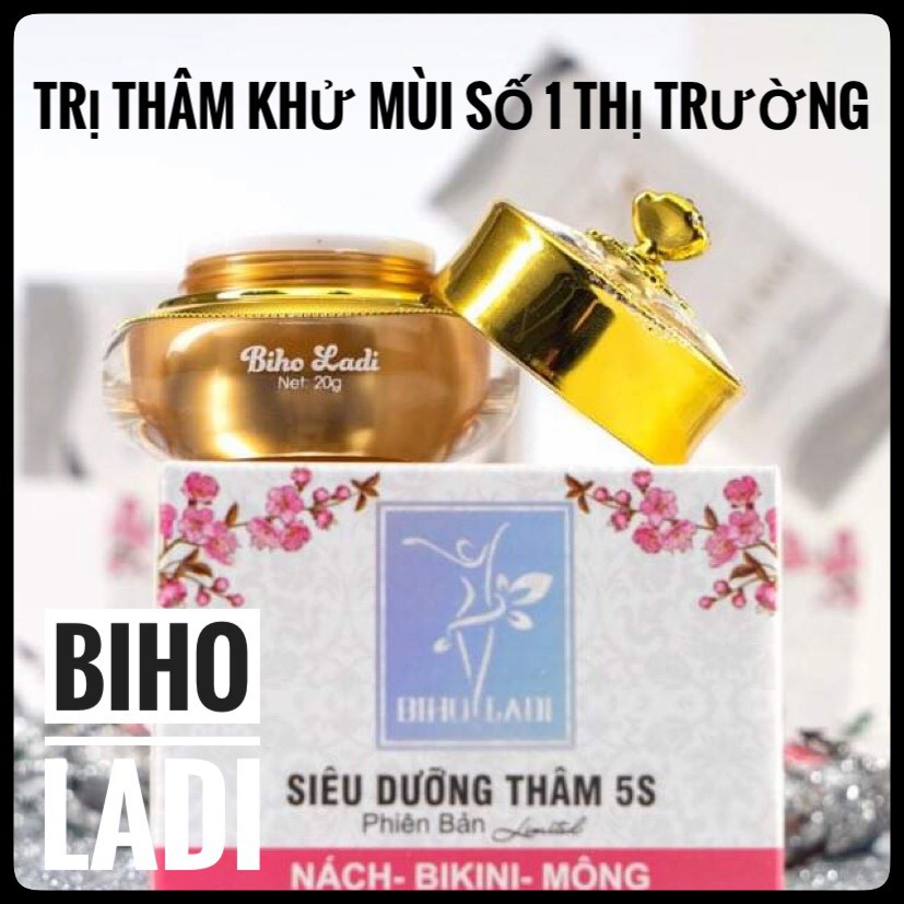 BIHO LADI [COMBO 2 HỘP] SIÊU DƯỠNG THÂM 5S (LOẠI BỎ THÂM KHỬ MÙI NÁCH MÔNG BẸN BIKINI NHŨ HOA)