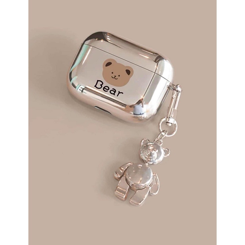 Case airpods kèm móc gấu siêu cute