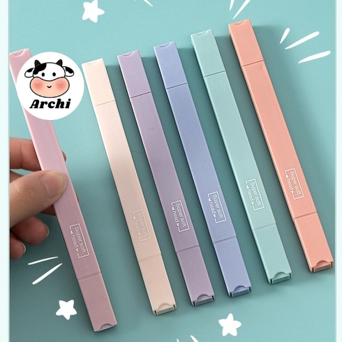Bộ bút dạ quang 6 màu sắc xinh xắn dễ thương