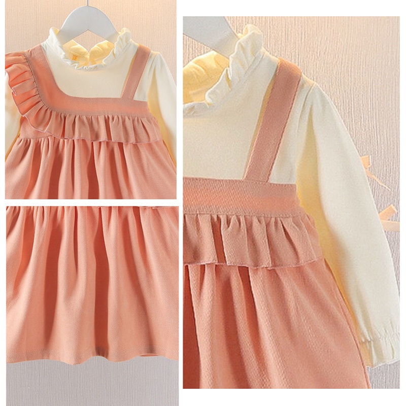 Đầm Dài Tay Thời Trang Hàn Quốc Dành Cho Bé Gái 0-4 Tuổi