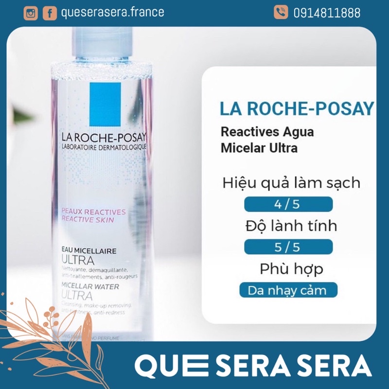 Nước tẩy trang La Roche Eau Micellar sạch sâu, nhẹ dịu