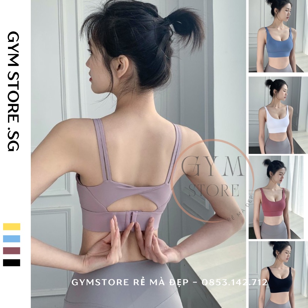 Áo Tập Gym Yoga Bra Hai Dây Croptop CÓ MÚT Thể Thao Nữ ❤️𝐇𝐀̀𝐍𝐆 𝐗𝐈̣𝐍❤️Thoáng Mát Co Giãn Tôn Dáng 𝙎𝙤𝙡𝙤 𝙎𝙥𝙤𝙧𝙩𝙨𝙬𝙚𝙖𝙧 042