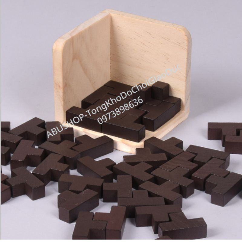 Đồ Chơi Xếp Hình Puzzle 54 Khối Gỗ Lắp Ráp, Thử Thách Trí Tuệ, Kích Thích Não Bộ, Đồ Chơi Thông Minh Cho Trẻ