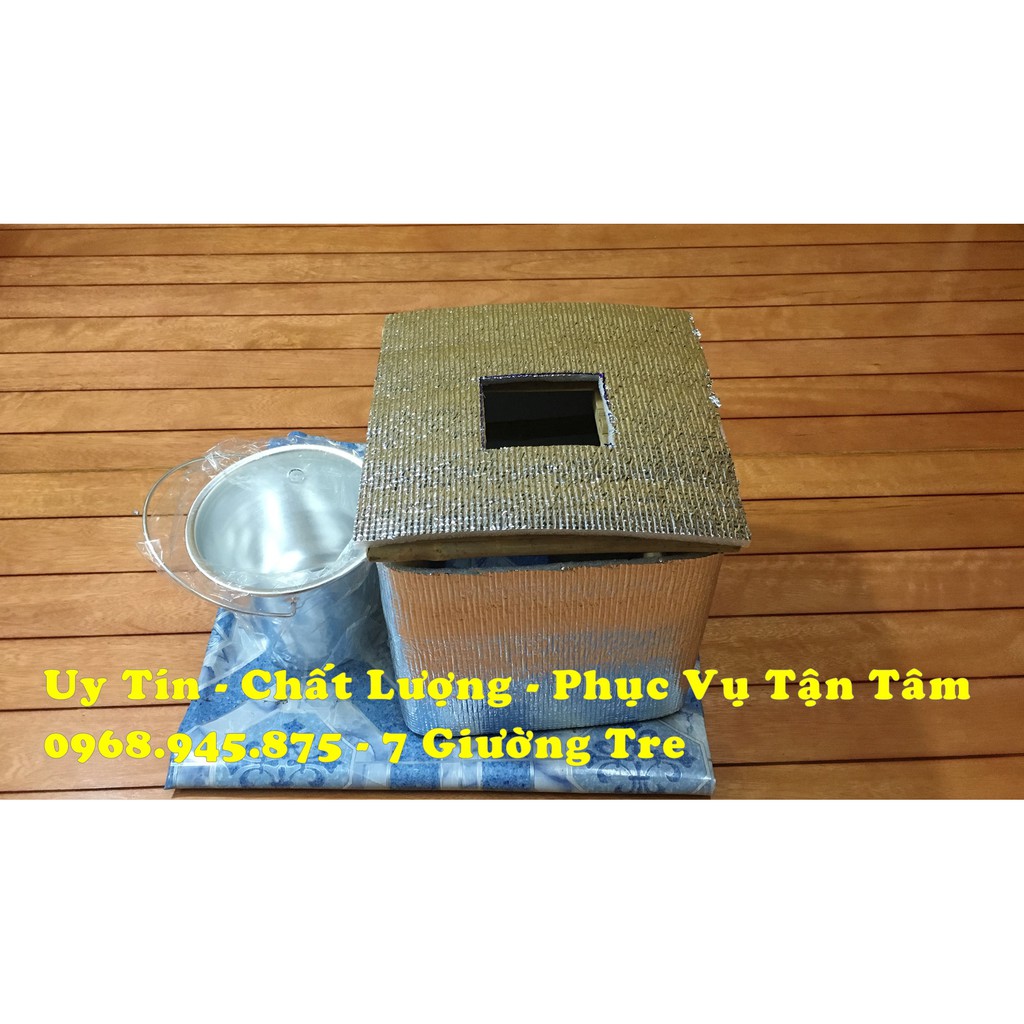 Combo Bộ Ghế Xông Vùng Kín Bằng Tre Fullbox + Bếp Hơ Lá Trầu Cho Trẻ Sơ Sinh và Sản Phụ