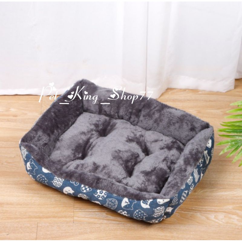 Nệm cho chó mèo hình vuông thành cao nhiều màu - Nệm vuông cho chó mèo size S M L Xl.