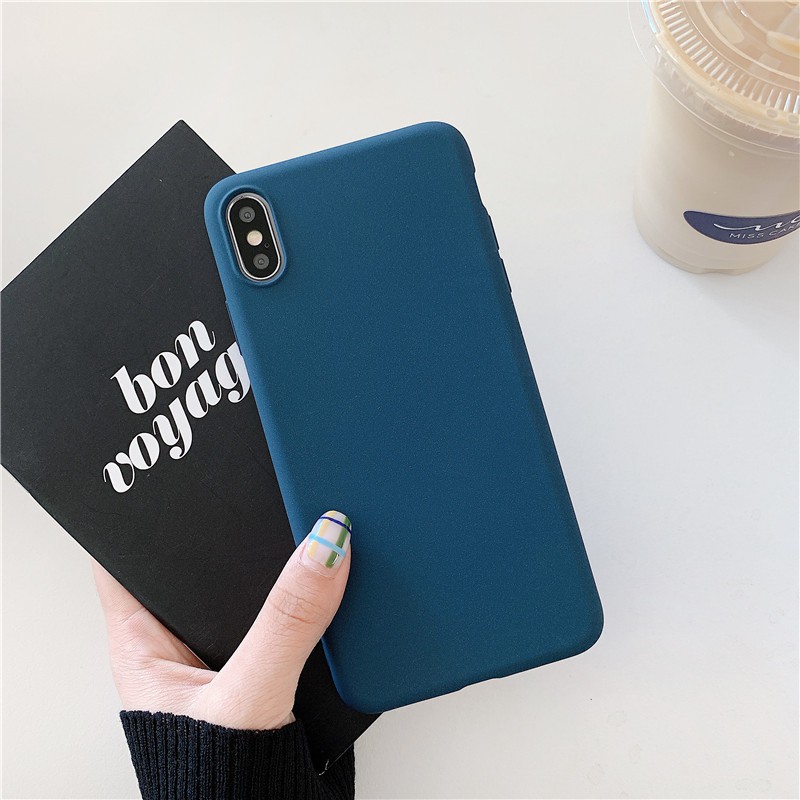 Ốp xiaomi redmi note 7 4X 4 3 2 3/3S 4A 4X 5 5A 5plus 6 6a 6pro note5/Pro S2 solid blue casing