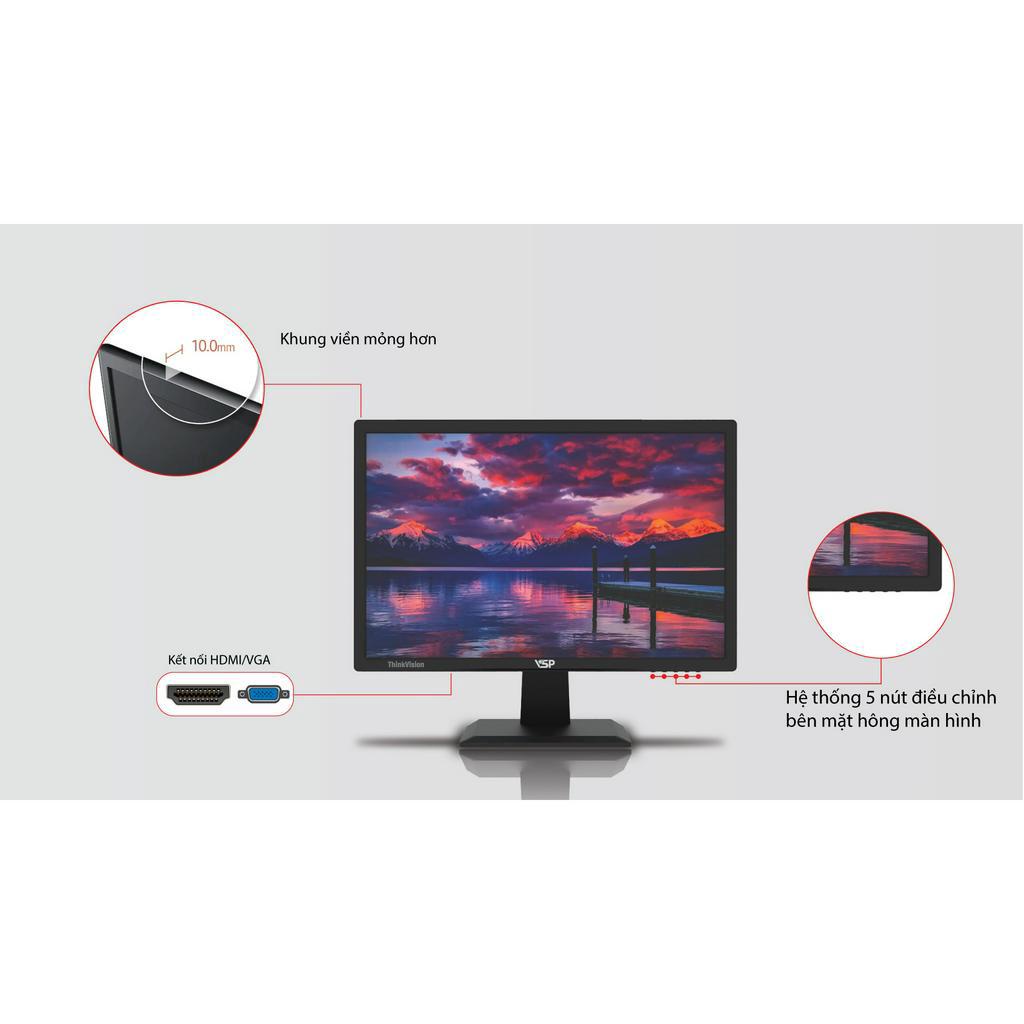 Màn hình máy tính LCD 19" VSP E1918B FullHD 1440x900, 75Hz, HDMI, VGA