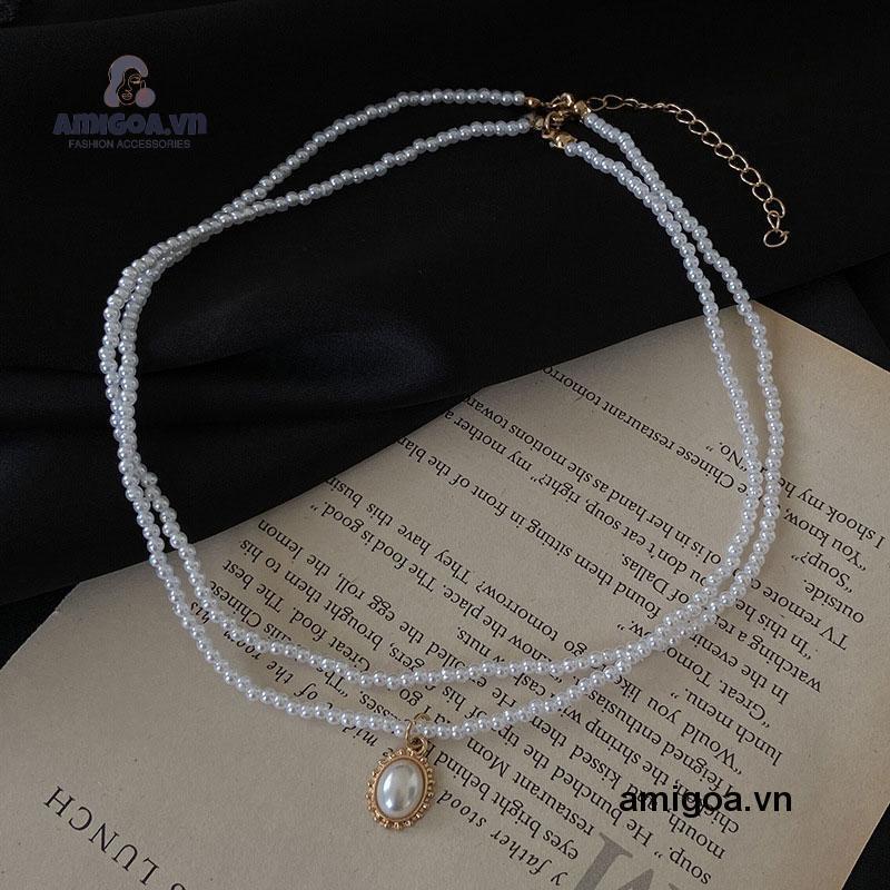 ✨✨Vòng cổ choker ngọc trai phối mặt hình bướm thời trang Hàn Quốc cho nữ