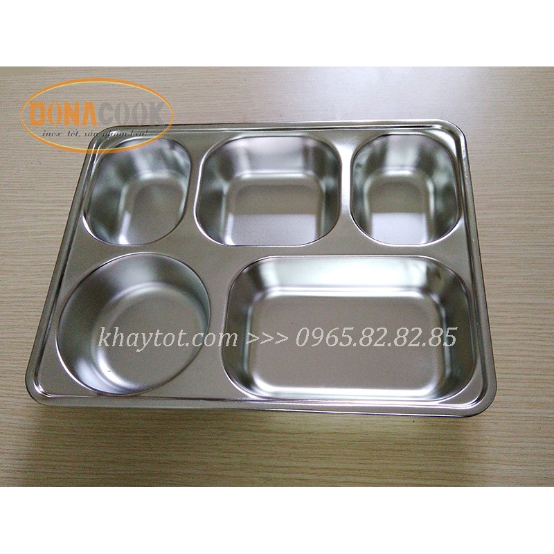 Khay cơm 5 ngăn Hàn Quốc giá rẻ ( tặng kèm muỗng inox)