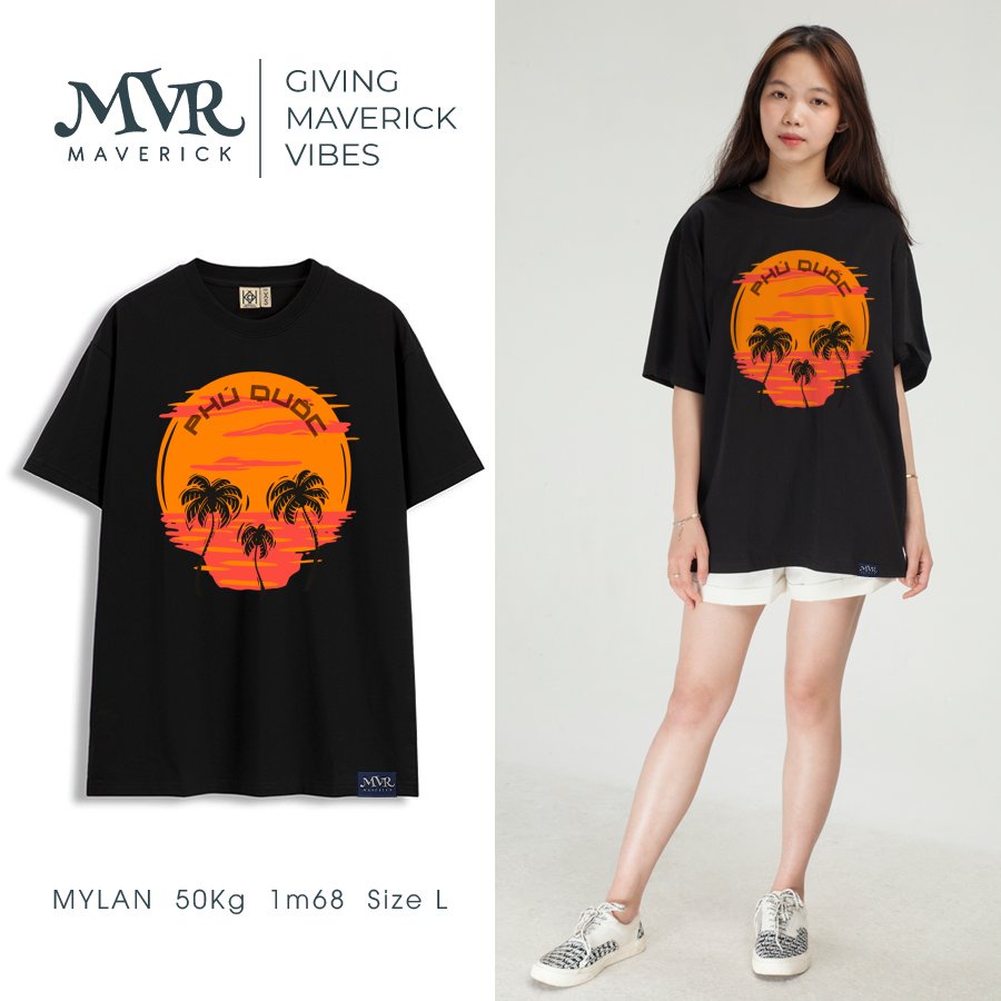 Áo thun nam nữ unisex Cây dừa đi biển Phú Quốc MVR  KK3847