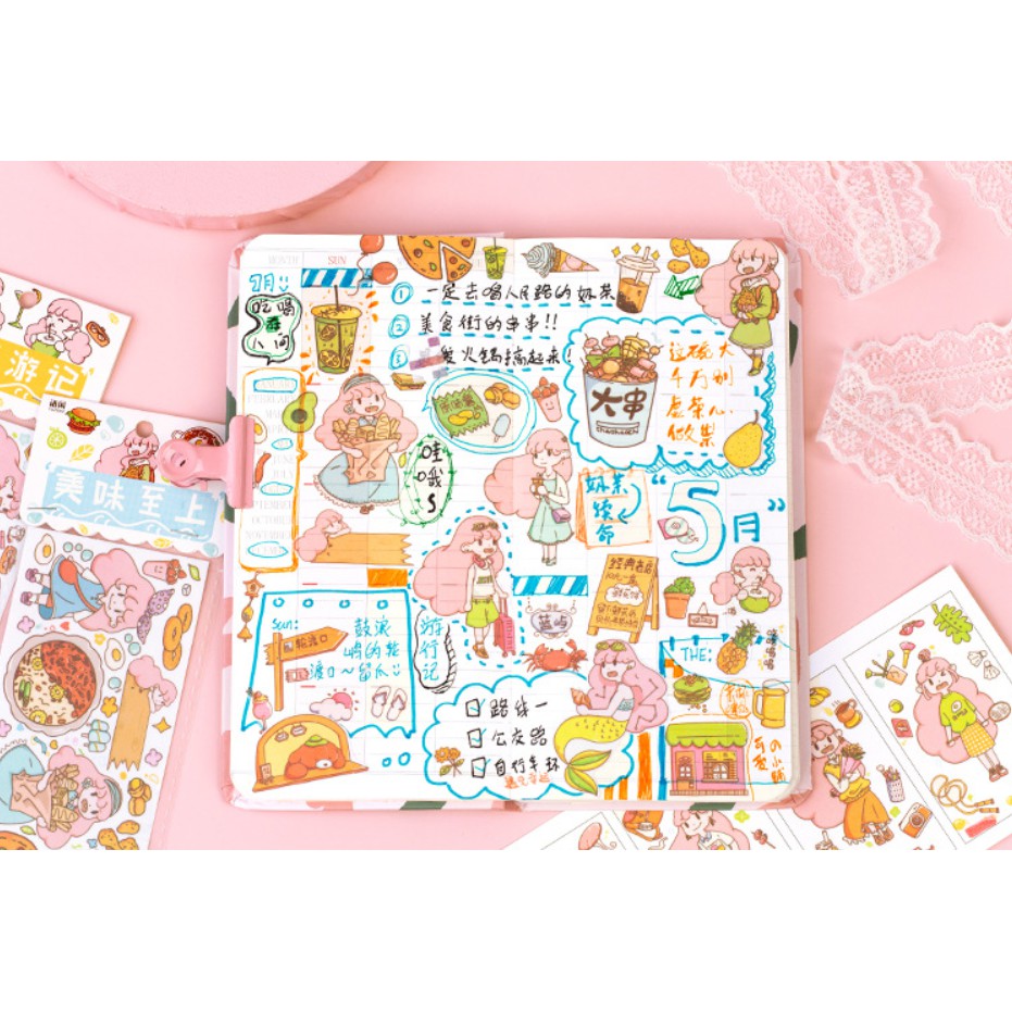 Washi Sticker Câu Chuyện Dịu Êm trang trí tranh vẽ, số tay, bulletjournal