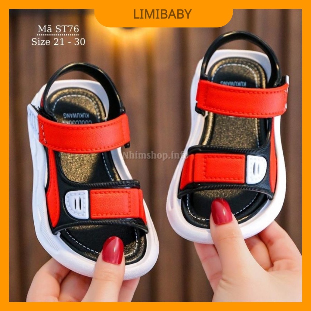 Sandal bé trai 1 - 5 tuổi quai hậu nhựa dẻo cao cấp êm nhẹ chống trơn trượt phong cách Hàn Quốc ST76