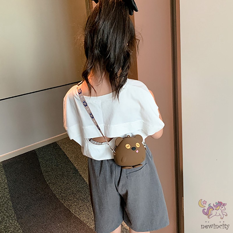 Túi đeo vai kiểu dáng hoạt hình thời trang Hàn Quốc dễ thương cho bé trai/ bé gái