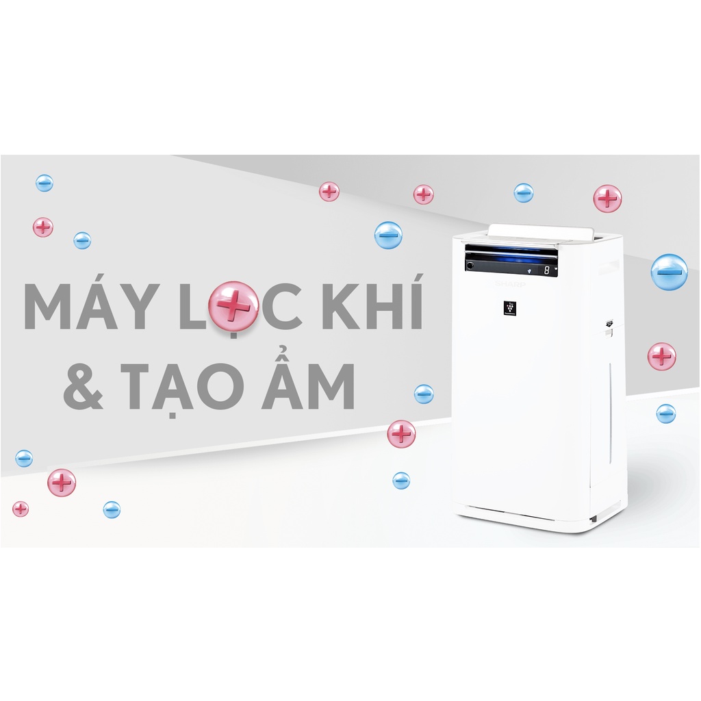 [Mã ELHA10 giảm 6% đơn 5TR] Máy lọc không khí và tạo ẩm Sharp KC-G60EV-W (50m²)