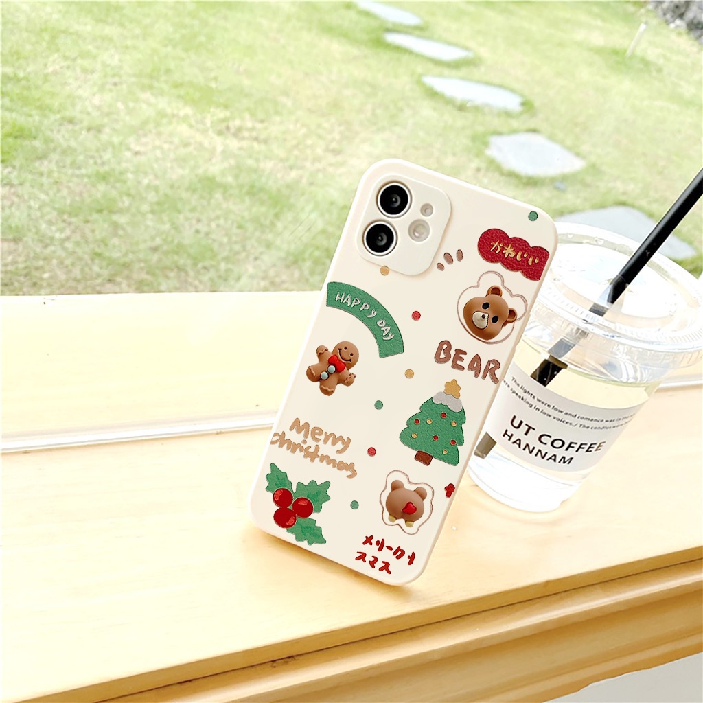 Ốp lưng iphone cạnh vuông Happy day dành cho iphone 6 đến 14promax - E139