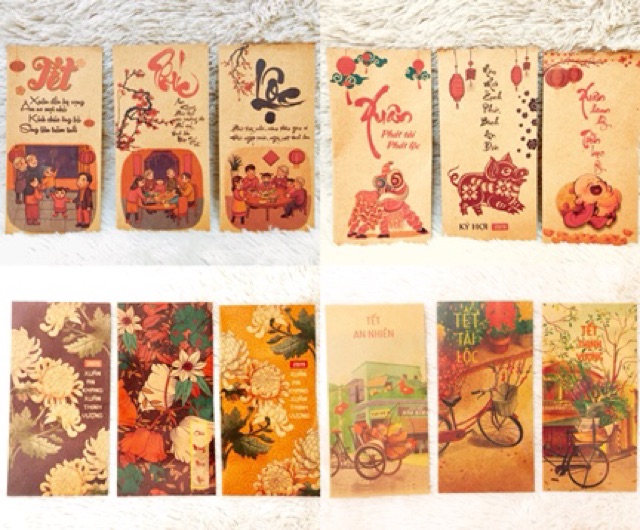 SET 10 BAO LÌ XÌ KRAFT 06