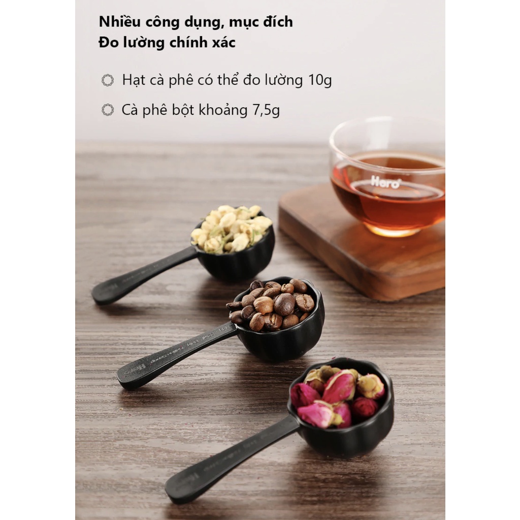 Muỗng đong cà phê Hero, miệng 10 cánh hoa với dung lượng tiêu chuẩn 10g